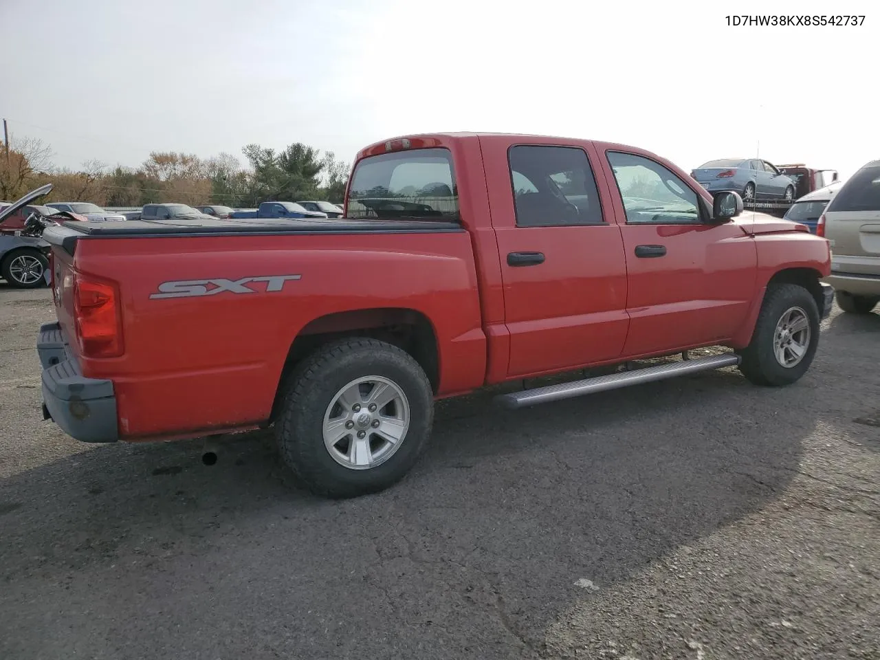 2008 Dodge Dakota Sxt VIN: 1D7HW38KX8S542737 Lot: 78130834