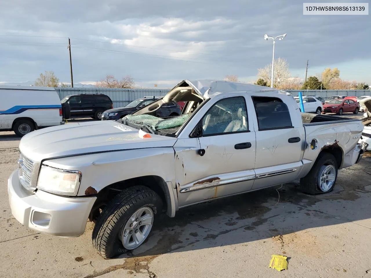 2008 Dodge Dakota Quad Laramie VIN: 1D7HW58N98S613139 Lot: 80116114