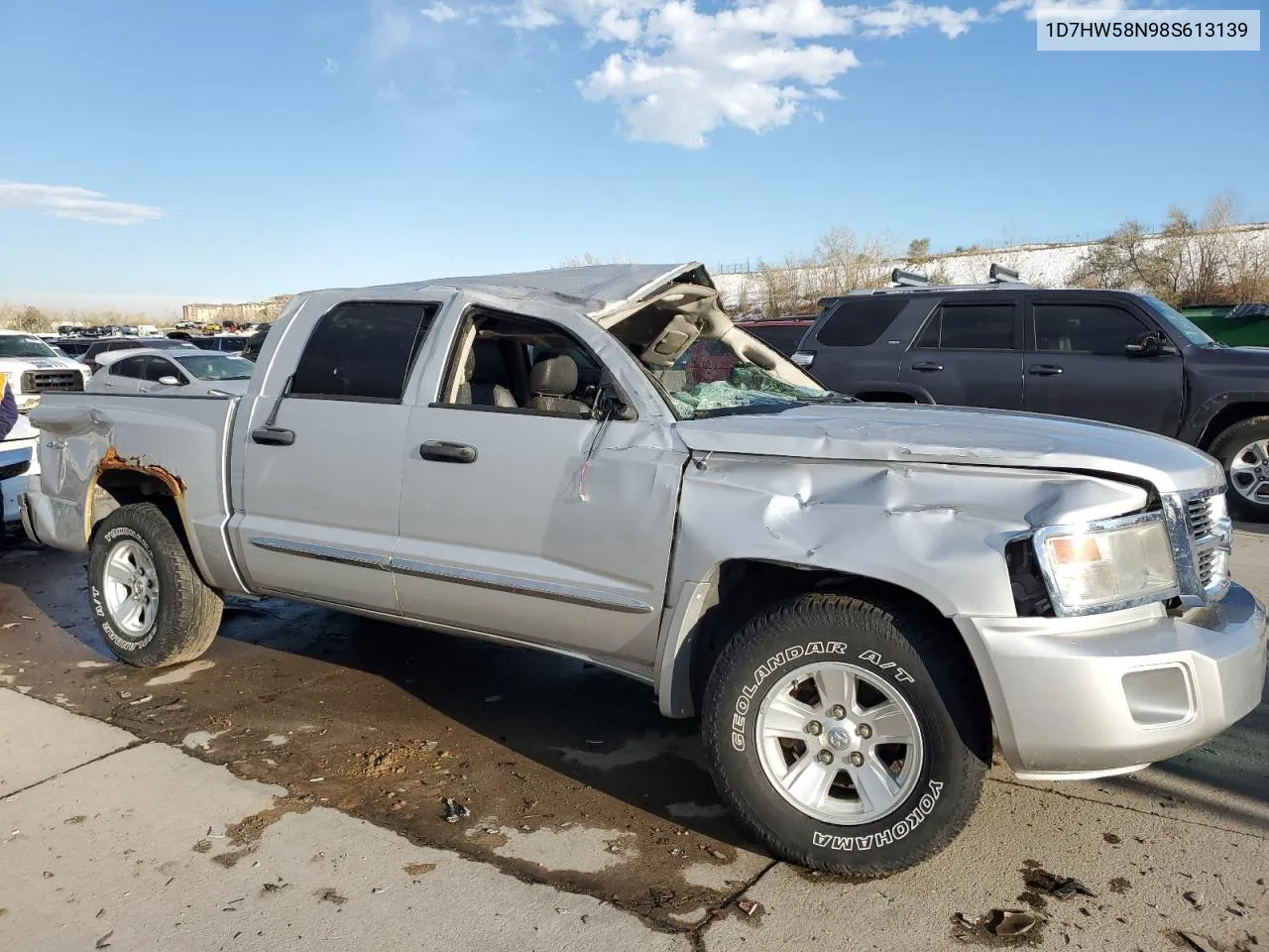 2008 Dodge Dakota Quad Laramie VIN: 1D7HW58N98S613139 Lot: 80116114