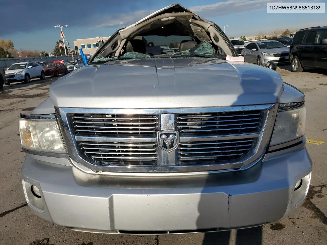 2008 Dodge Dakota Quad Laramie VIN: 1D7HW58N98S613139 Lot: 80116114