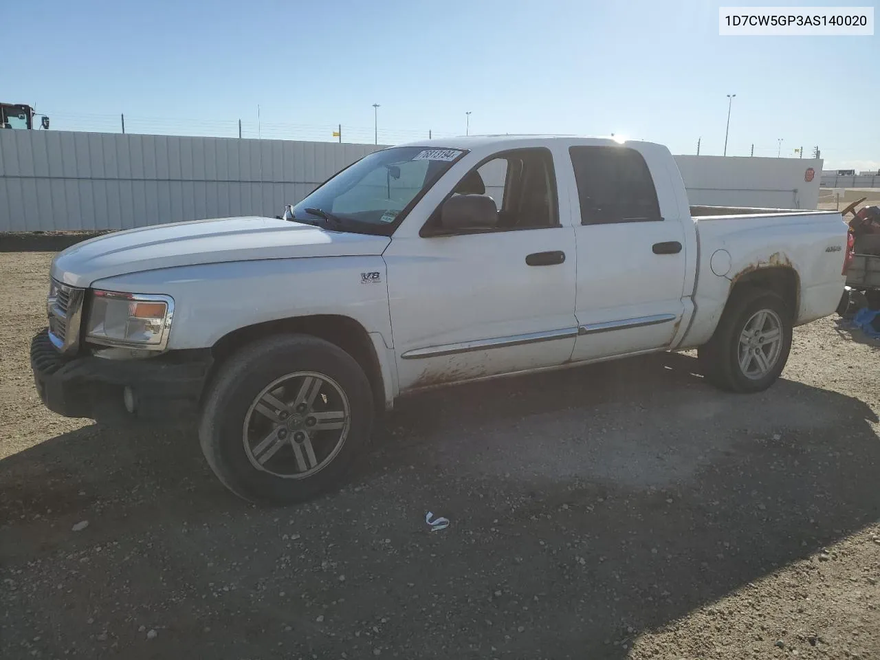 2010 Dodge Dakota Laramie VIN: 1D7CW5GP3AS140020 Lot: 76813194