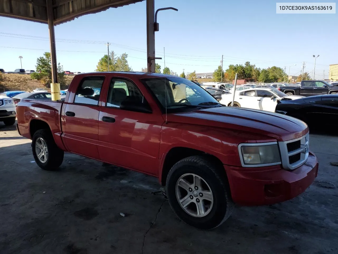 1D7CE3GK9AS163619 2010 Dodge Dakota Sxt