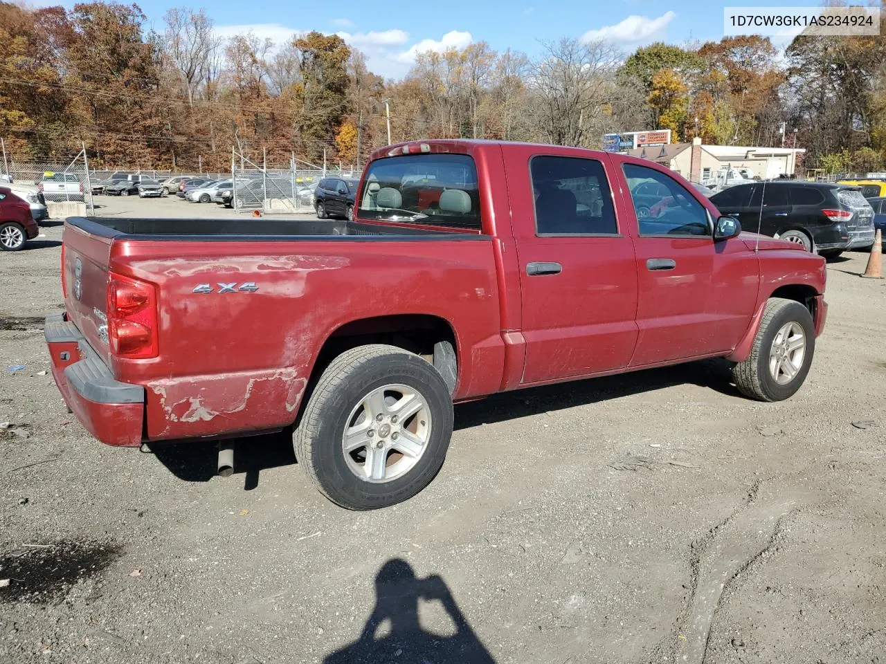 2010 Dodge Dakota Sxt VIN: 1D7CW3GK1AS234924 Lot: 79342704