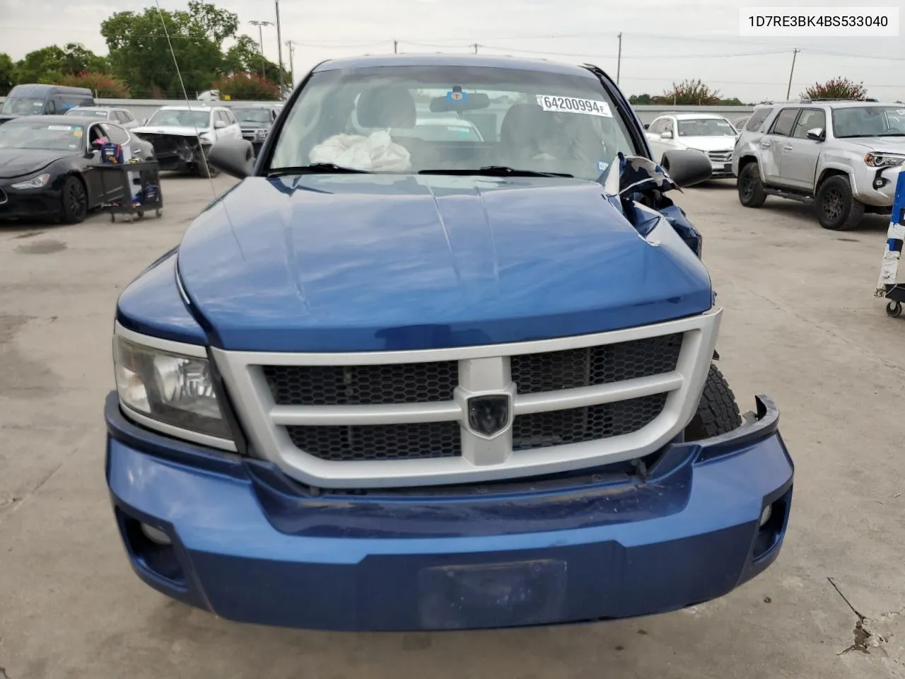 2011 Dodge Dakota Slt VIN: 1D7RE3BK4BS533040 Lot: 64200994