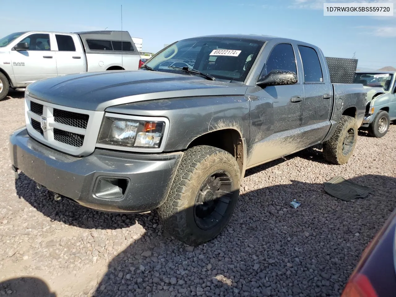 1D7RW3GK5BS559720 2011 Dodge Dakota Slt