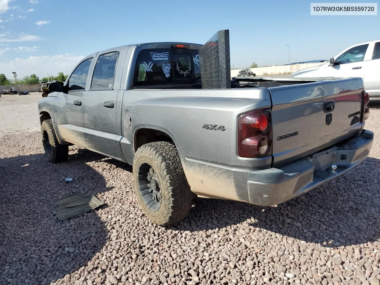 2011 Dodge Dakota Slt VIN: 1D7RW3GK5BS559720 Lot: 69222174