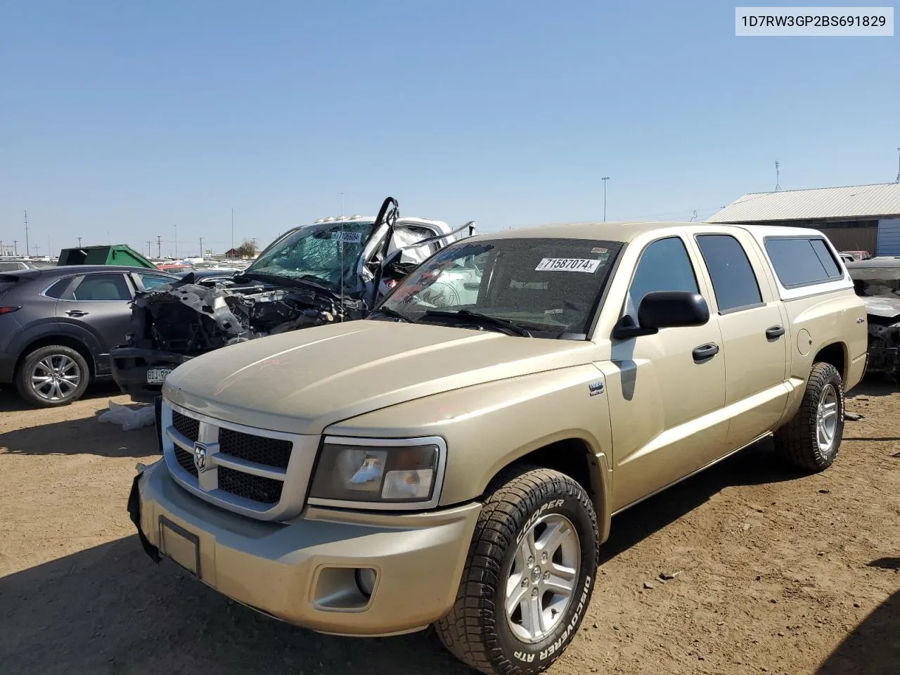 2011 Dodge Dakota Slt VIN: 1D7RW3GP2BS691829 Lot: 71587074