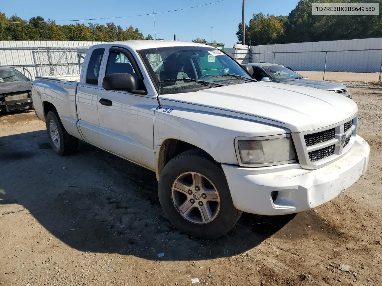 2011 Dodge Dakota Slt VIN: 1D7RE3BK2BS649580 Lot: 76830324