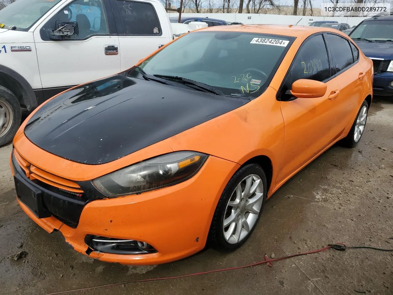 2013 Dodge Dart Sxt VIN: 1C3CDFBA8DD289772 Lot: 43824204