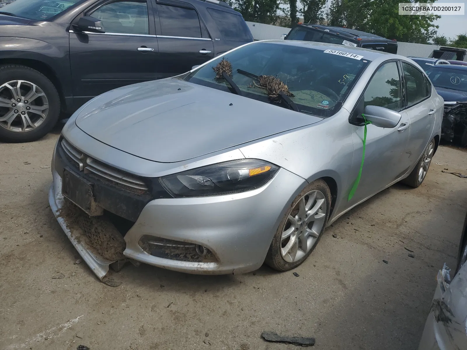 2013 Dodge Dart Sxt VIN: 1C3CDFBA7DD200127 Lot: 55160714