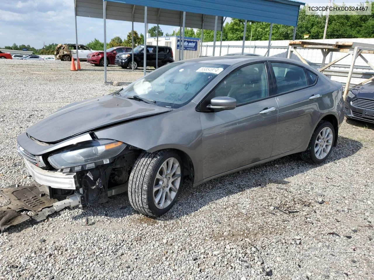 2013 Dodge Dart Limited VIN: 1C3CDFCHXDD324467 Lot: 55854914