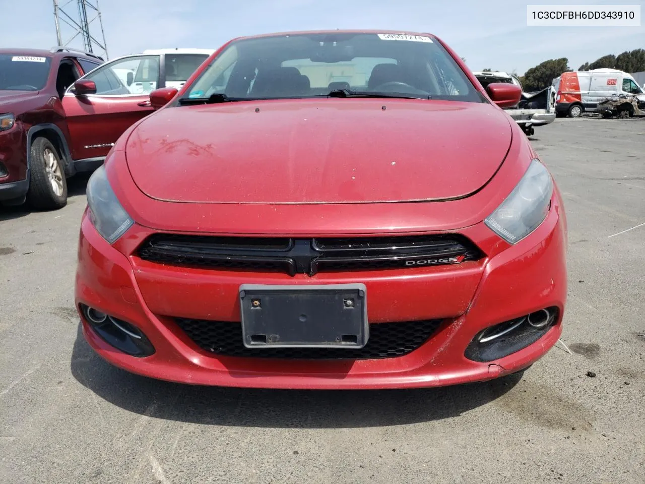 2013 Dodge Dart Sxt VIN: 1C3CDFBH6DD343910 Lot: 59597274