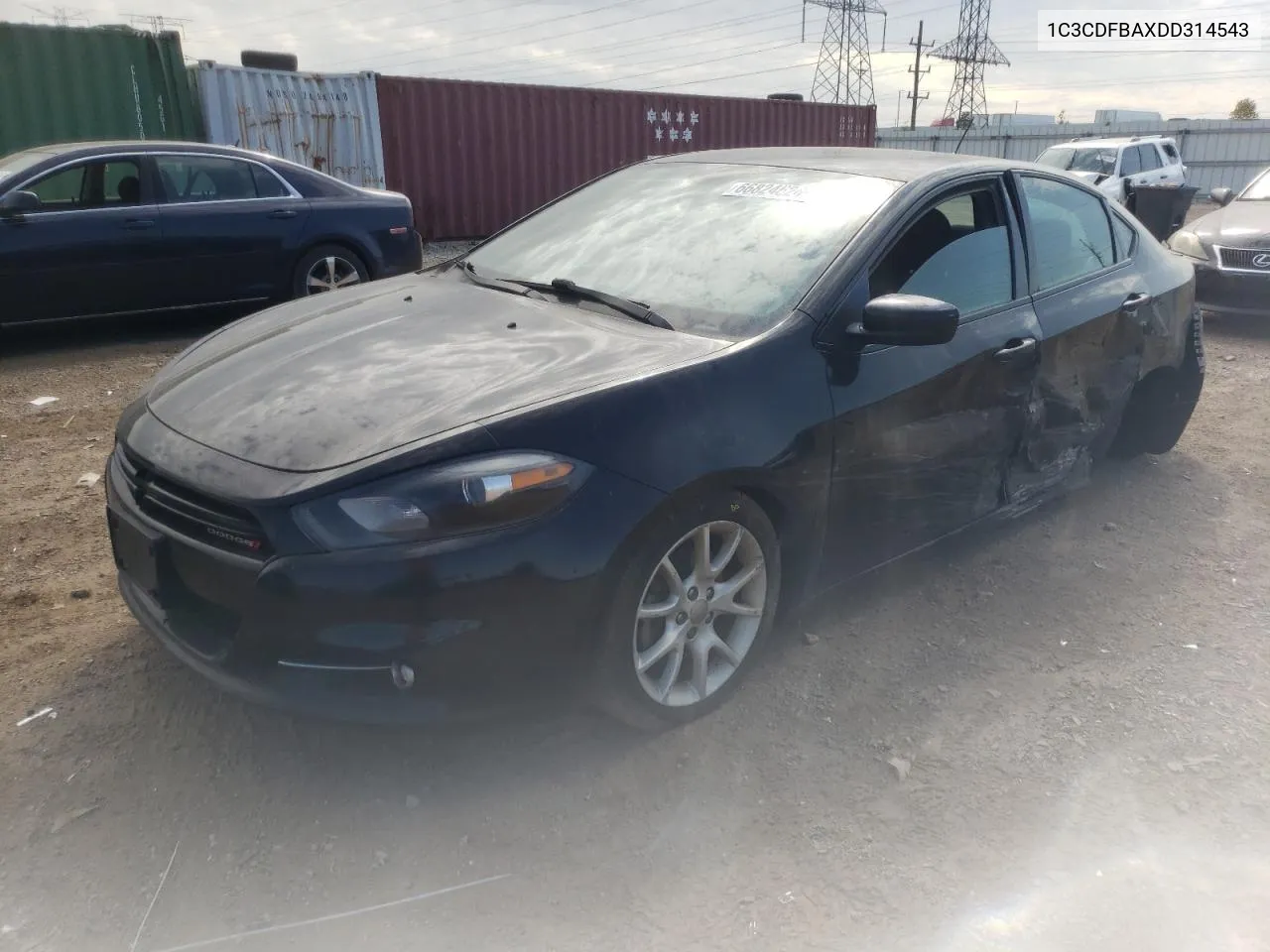 2013 Dodge Dart Sxt VIN: 1C3CDFBAXDD314543 Lot: 66824624