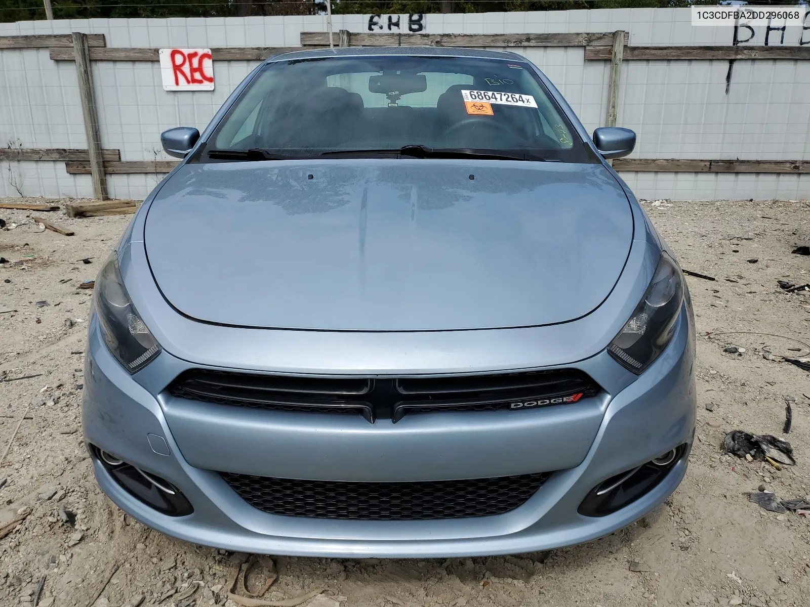 2013 Dodge Dart Sxt VIN: 1C3CDFBA2DD296068 Lot: 68647264