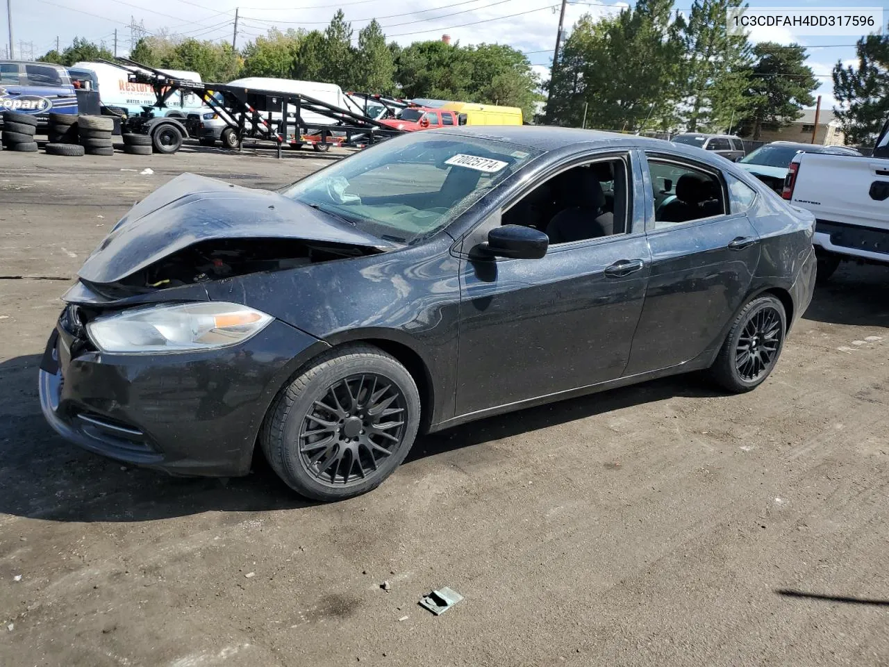 2013 Dodge Dart Se VIN: 1C3CDFAH4DD317596 Lot: 70025774