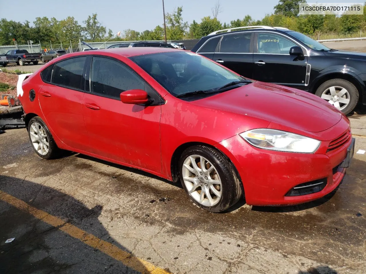 2013 Dodge Dart Sxt VIN: 1C3CDFBA7DD171115 Lot: 70609154