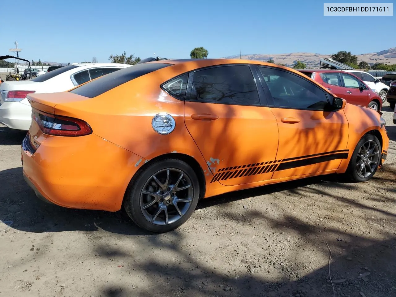 2013 Dodge Dart Sxt VIN: 1C3CDFBH1DD171611 Lot: 71214574