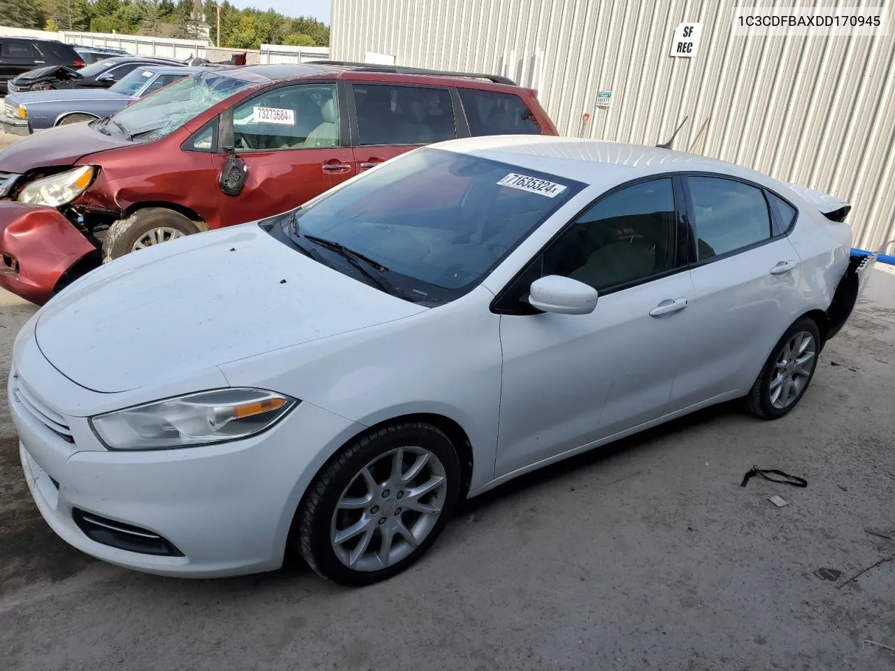 2013 Dodge Dart Sxt VIN: 1C3CDFBAXDD170945 Lot: 71635324