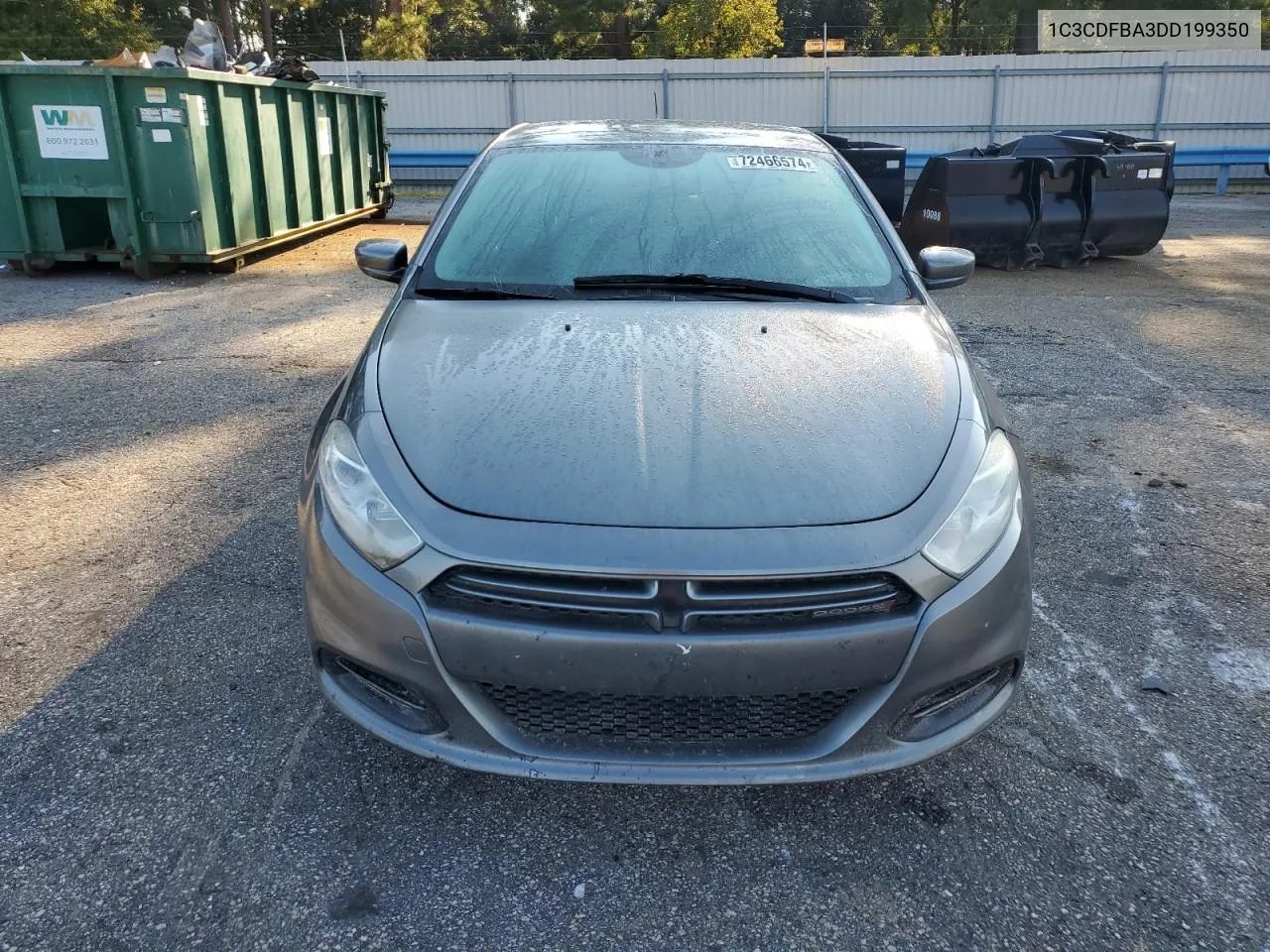 2013 Dodge Dart Sxt VIN: 1C3CDFBA3DD199350 Lot: 72466574