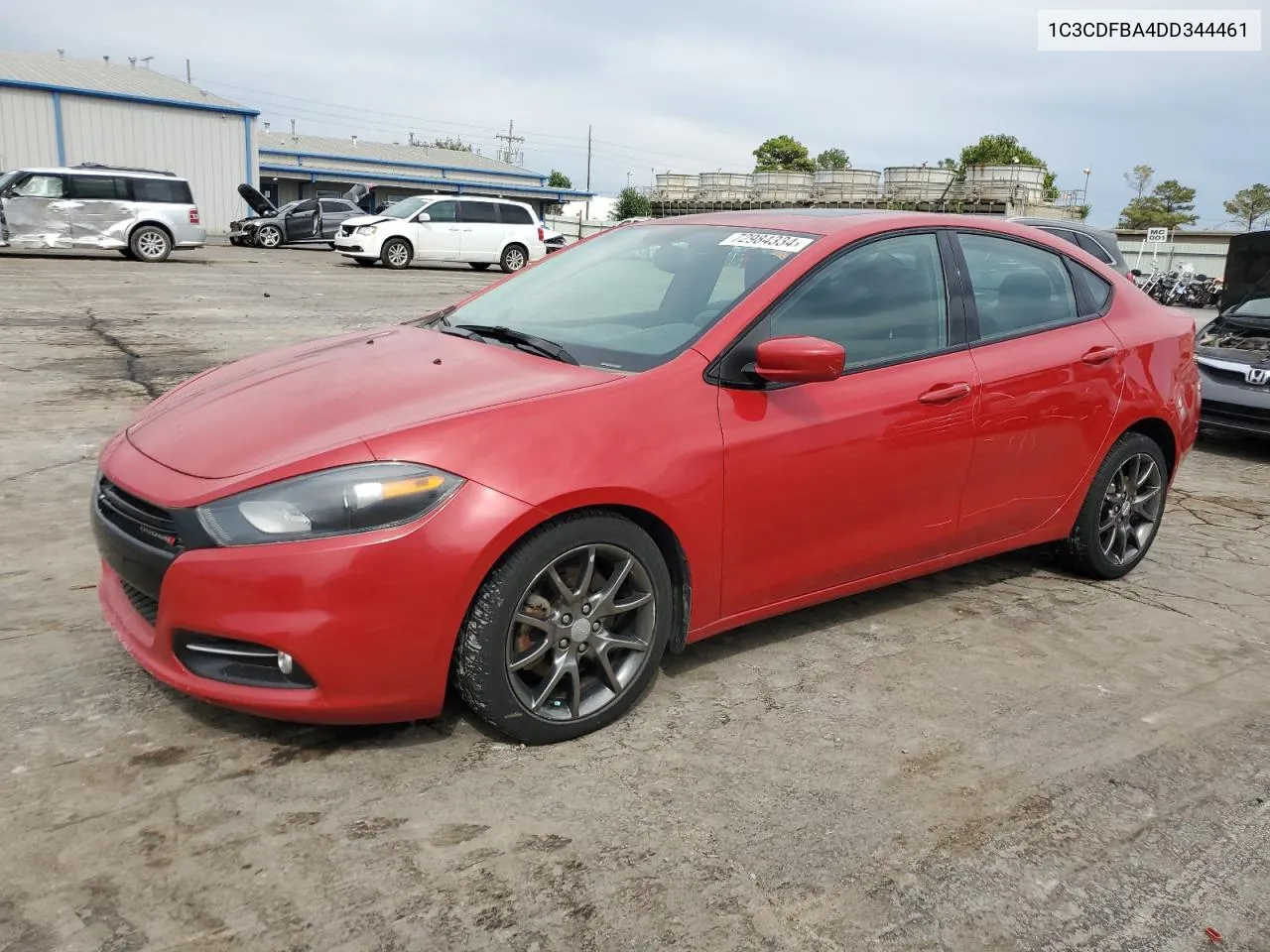 2013 Dodge Dart Sxt VIN: 1C3CDFBA4DD344461 Lot: 72984334