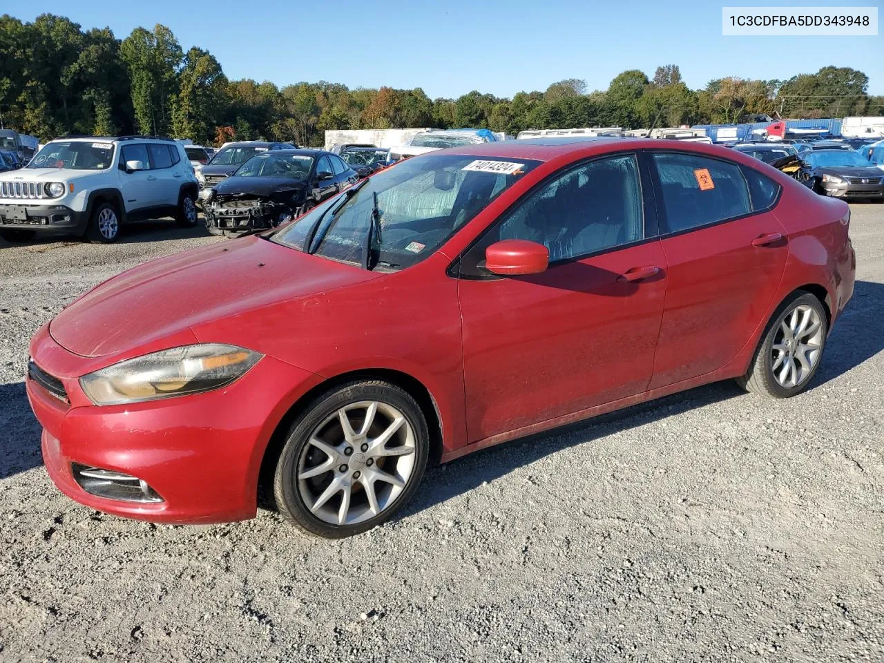 2013 Dodge Dart Sxt VIN: 1C3CDFBA5DD343948 Lot: 74014324