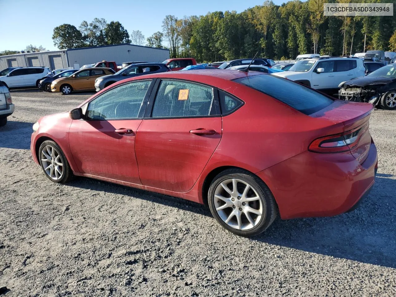 2013 Dodge Dart Sxt VIN: 1C3CDFBA5DD343948 Lot: 74014324