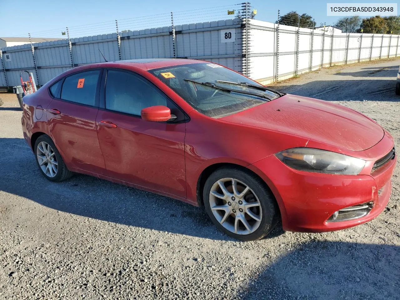 2013 Dodge Dart Sxt VIN: 1C3CDFBA5DD343948 Lot: 74014324