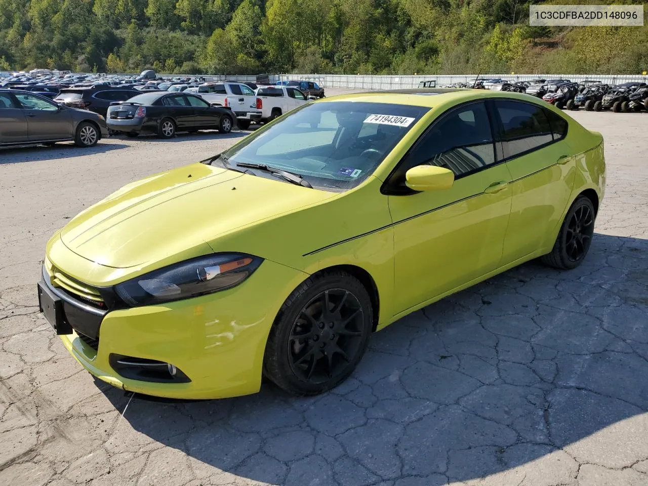 2013 Dodge Dart Sxt VIN: 1C3CDFBA2DD148096 Lot: 74194304