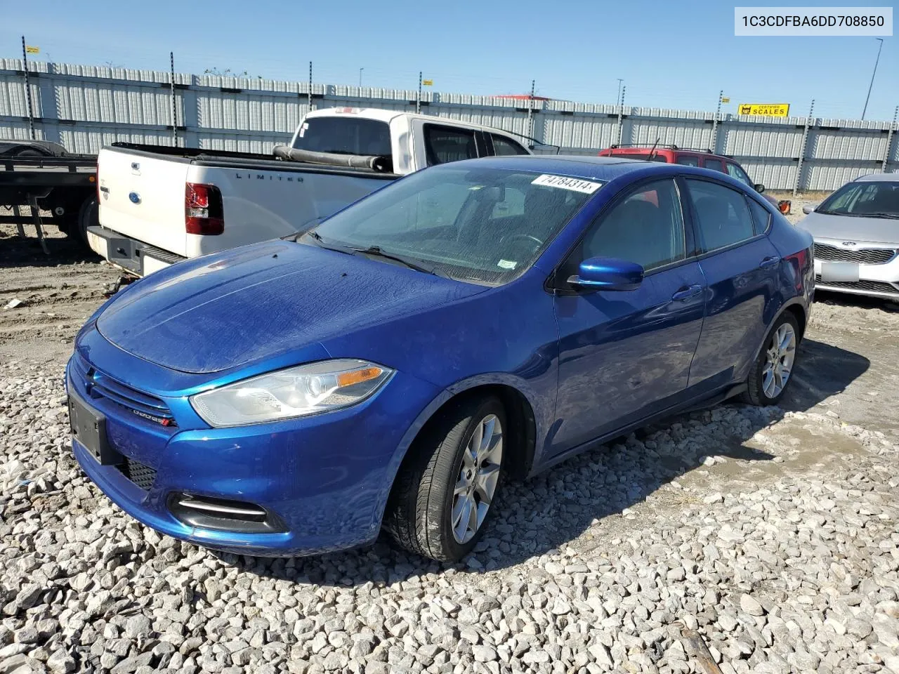 2013 Dodge Dart Sxt VIN: 1C3CDFBA6DD708850 Lot: 74784314