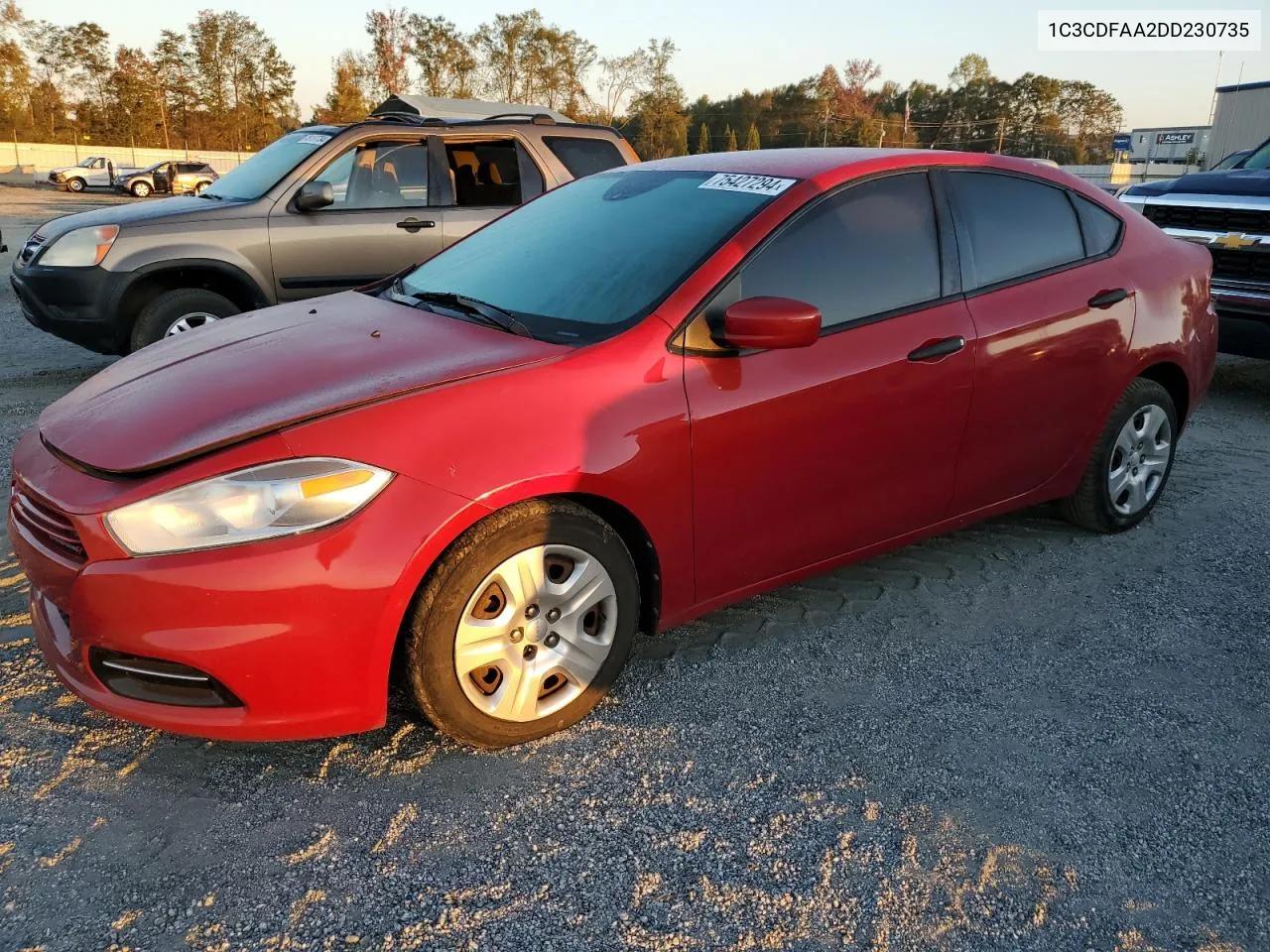 2013 Dodge Dart Se VIN: 1C3CDFAA2DD230735 Lot: 75427294