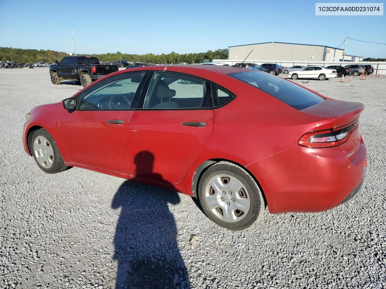 2013 Dodge Dart Se VIN: 1C3CDFAA0DD231074 Lot: 75694464