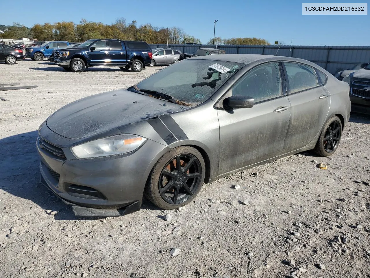 2013 Dodge Dart Se VIN: 1C3CDFAH2DD216332 Lot: 77273404