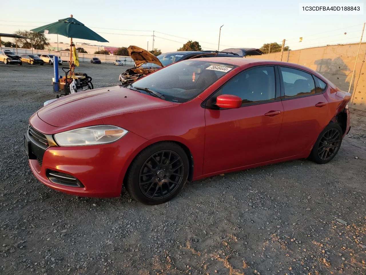 1C3CDFBA4DD188843 2013 Dodge Dart Sxt