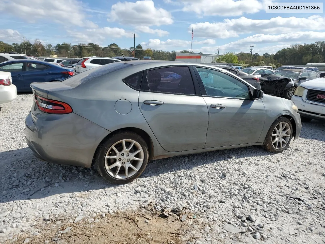 2013 Dodge Dart Sxt VIN: 1C3CDFBA4DD151355 Lot: 78700224