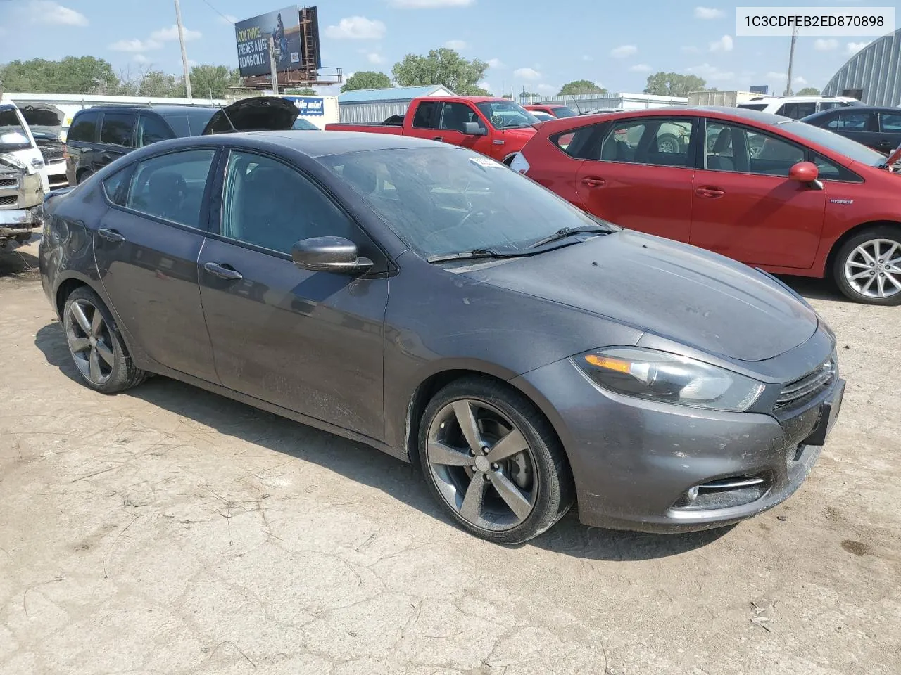 2014 Dodge Dart Gt VIN: 1C3CDFEB2ED870898 Lot: 63928074