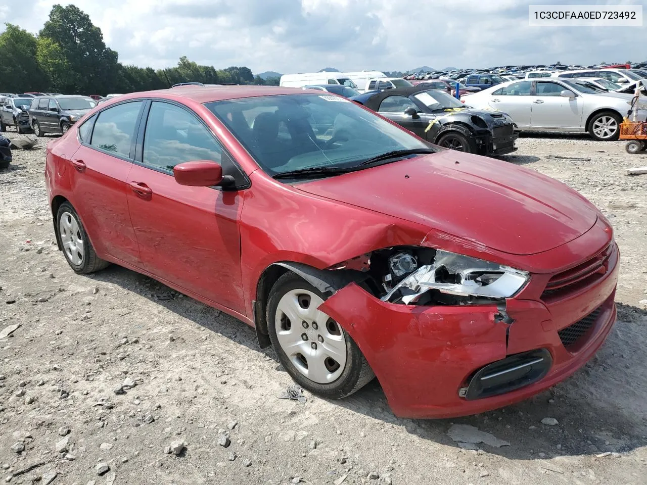 2014 Dodge Dart Se VIN: 1C3CDFAA0ED723492 Lot: 66840274