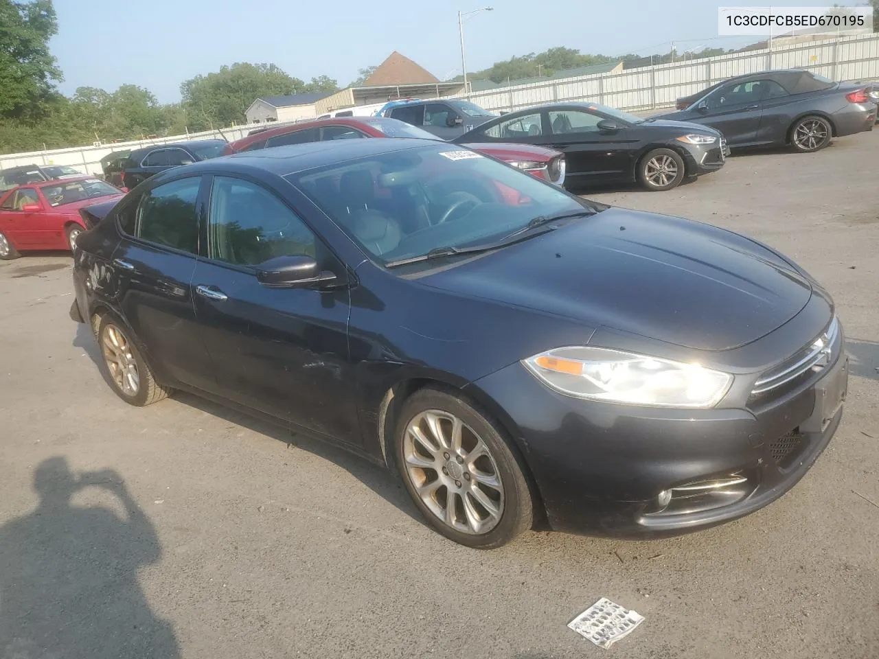 2014 Dodge Dart Limited VIN: 1C3CDFCB5ED670195 Lot: 67281544