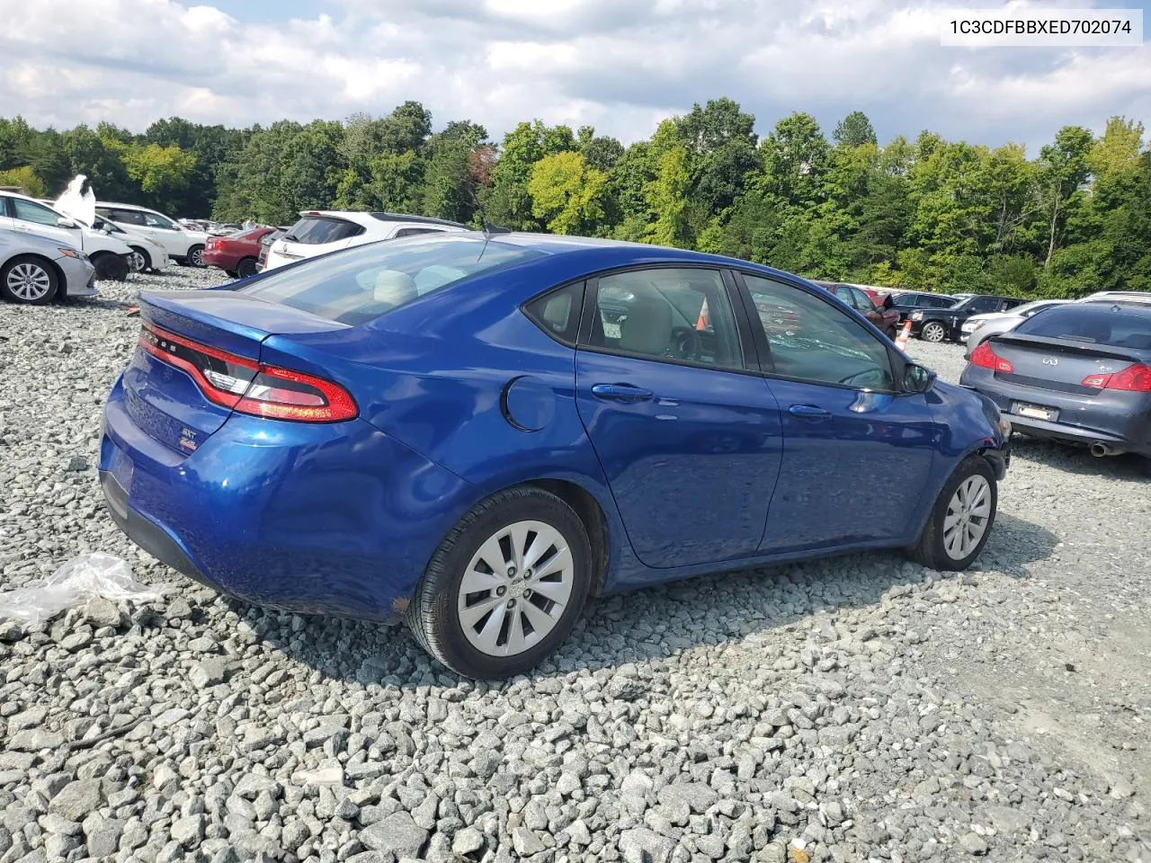 2014 Dodge Dart Sxt VIN: 1C3CDFBBXED702074 Lot: 68272134