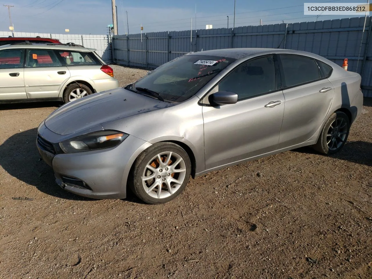 2014 Dodge Dart Sxt VIN: 1C3CDFBB3ED868212 Lot: 71455414