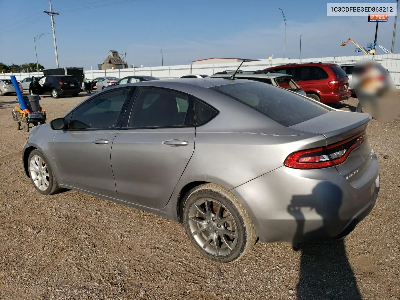 2014 Dodge Dart Sxt VIN: 1C3CDFBB3ED868212 Lot: 71455414