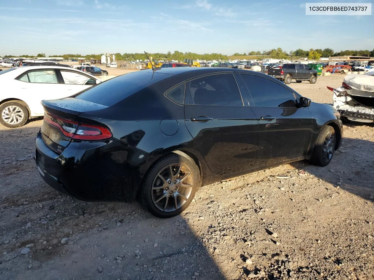 2014 Dodge Dart Sxt VIN: 1C3CDFBB6ED743737 Lot: 71721684