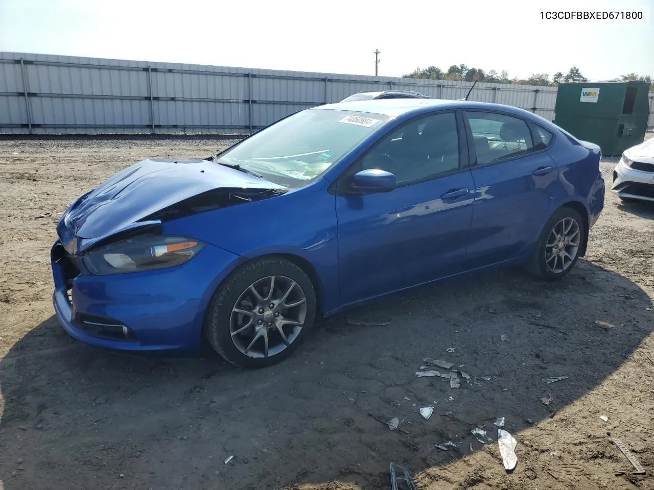 1C3CDFBBXED671800 2014 Dodge Dart Sxt