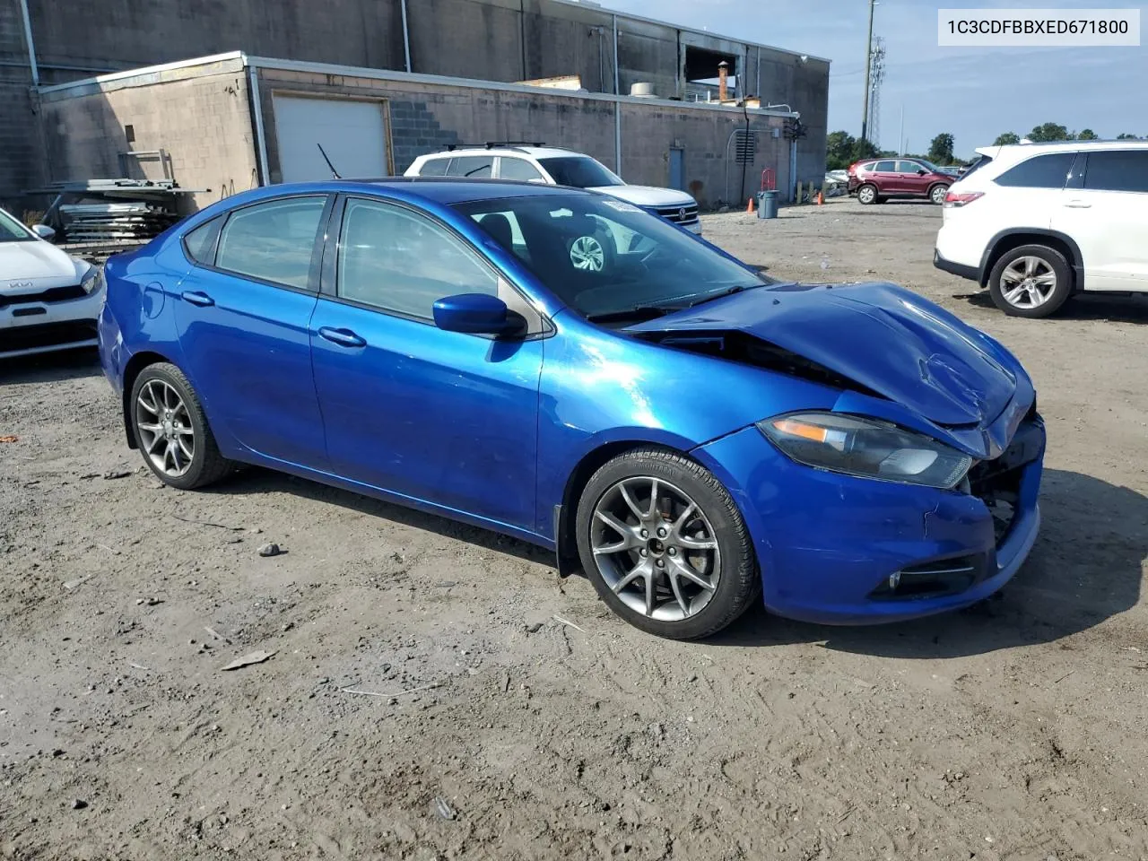 2014 Dodge Dart Sxt VIN: 1C3CDFBBXED671800 Lot: 74050904