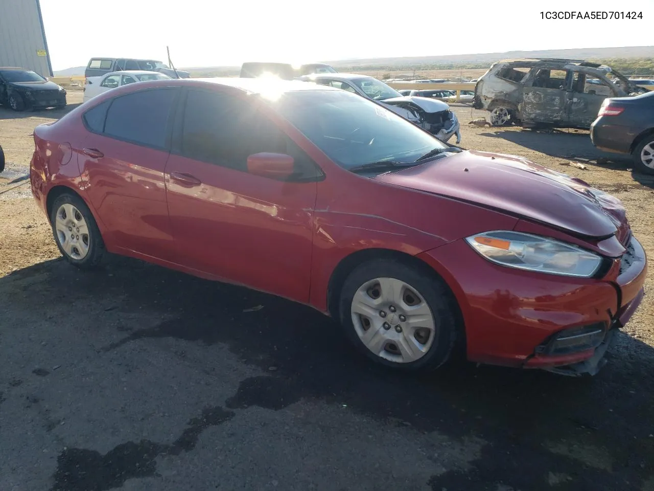 2014 Dodge Dart Se VIN: 1C3CDFAA5ED701424 Lot: 75949064