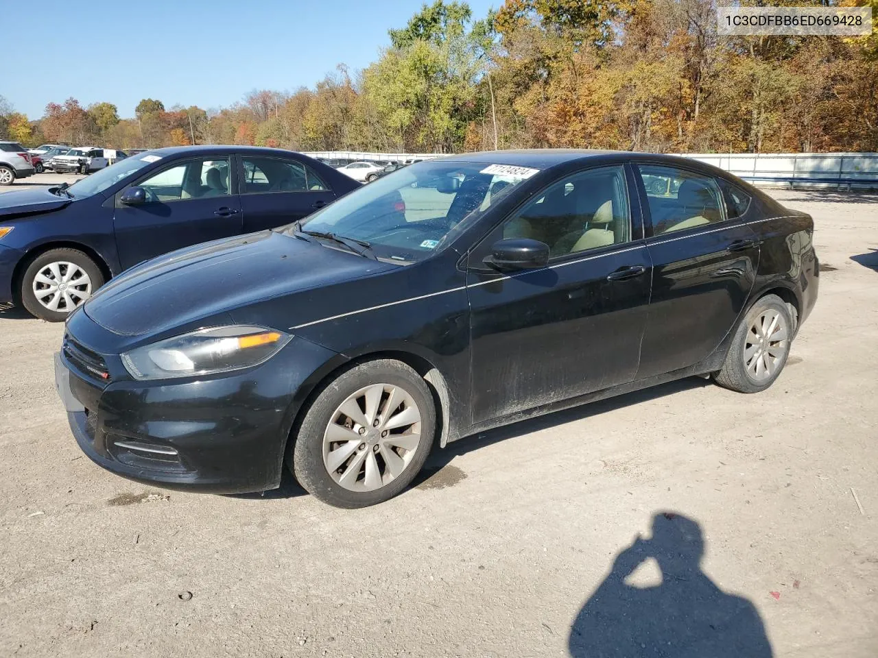 2014 Dodge Dart Sxt VIN: 1C3CDFBB6ED669428 Lot: 77124824