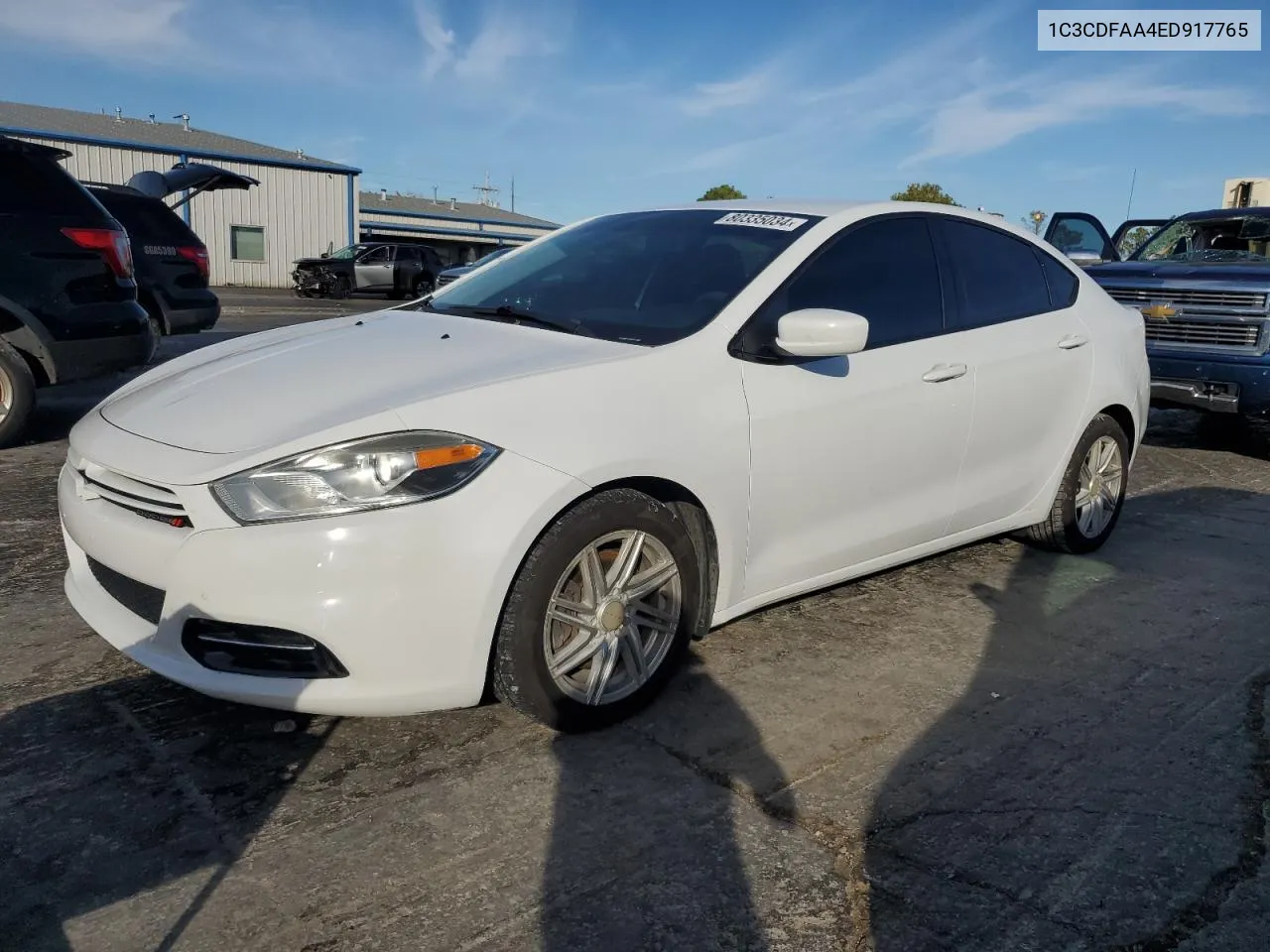 2014 Dodge Dart Se VIN: 1C3CDFAA4ED917765 Lot: 80335034