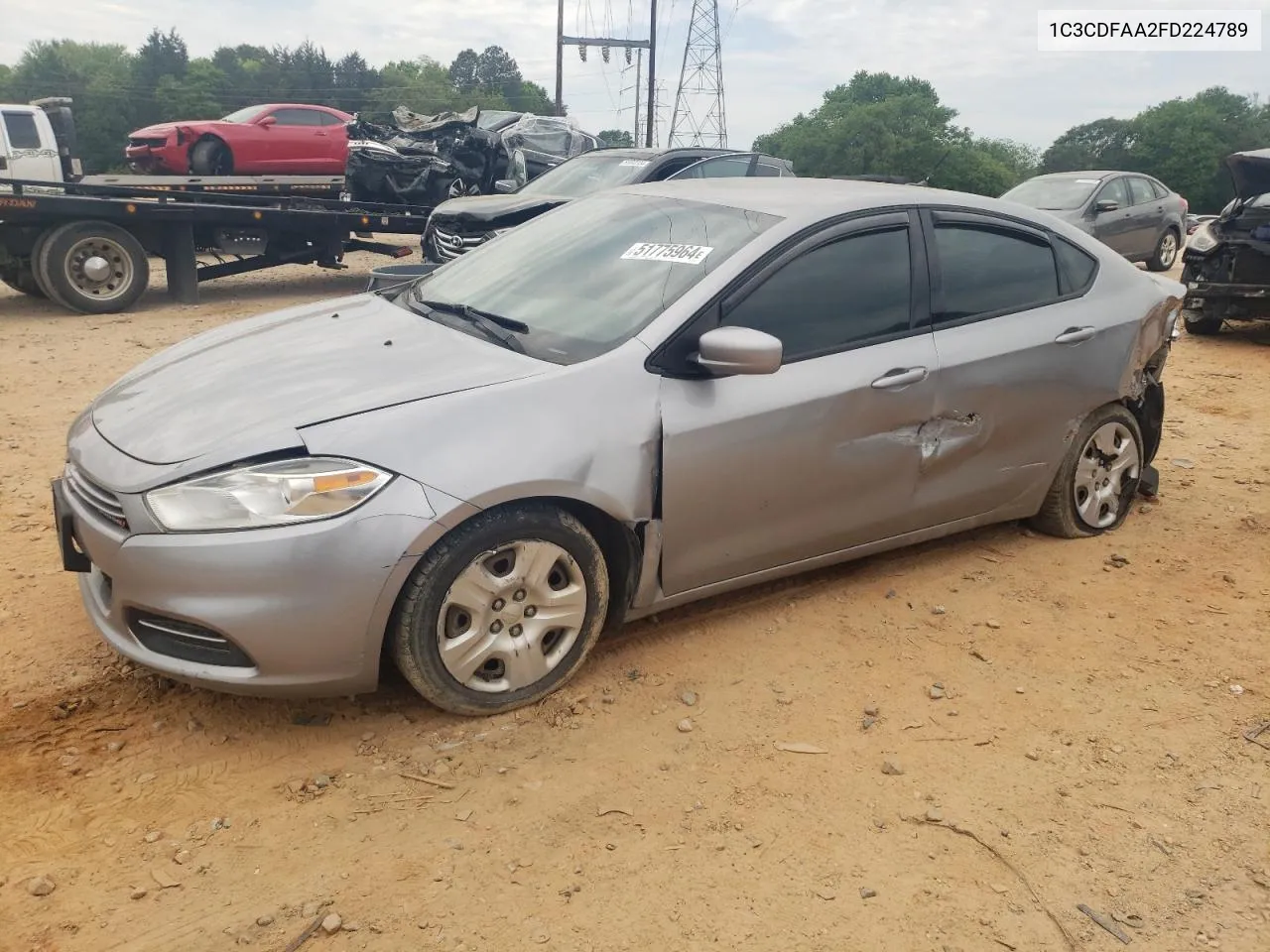 2015 Dodge Dart Se VIN: 1C3CDFAA2FD224789 Lot: 51775964