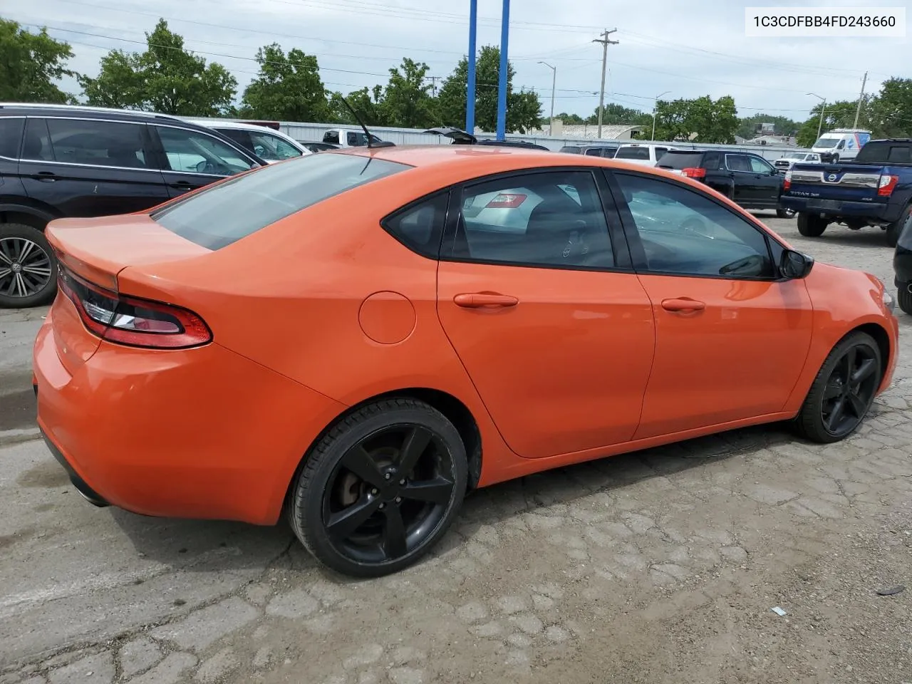 2015 Dodge Dart Sxt VIN: 1C3CDFBB4FD243660 Lot: 60848574