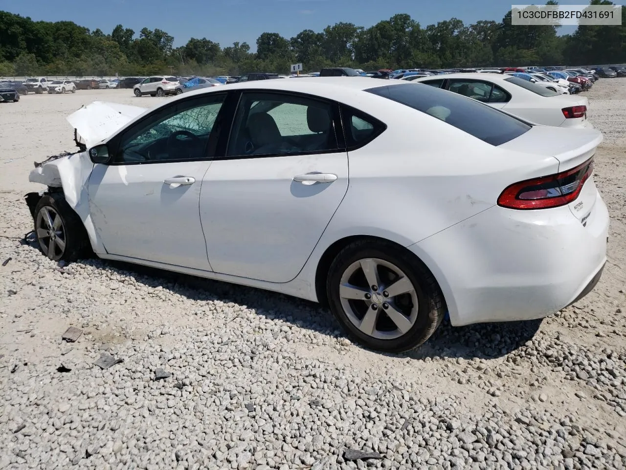 2015 Dodge Dart Sxt VIN: 1C3CDFBB2FD431691 Lot: 60898464