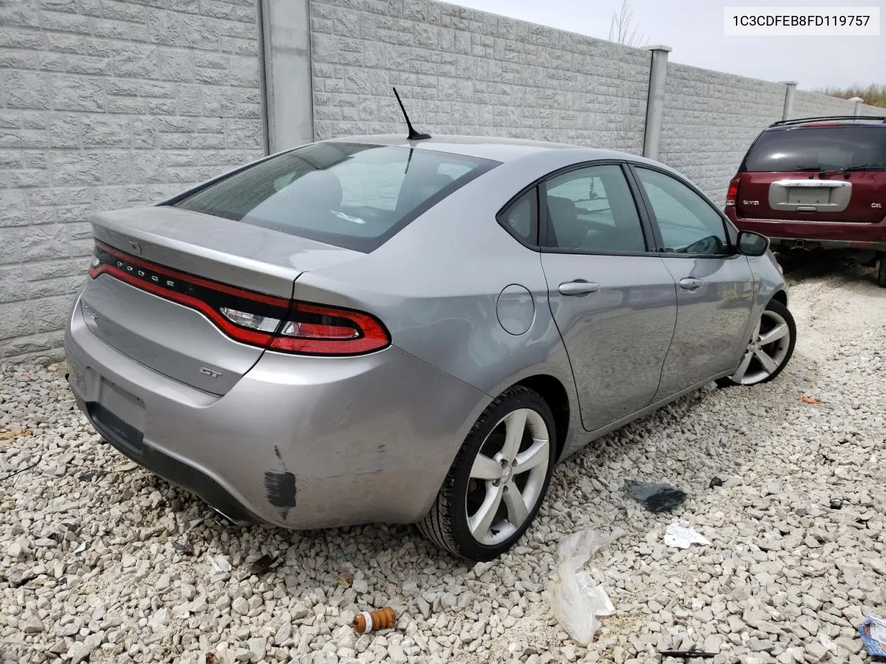 2015 Dodge Dart Gt VIN: 1C3CDFEB8FD119757 Lot: 61382904